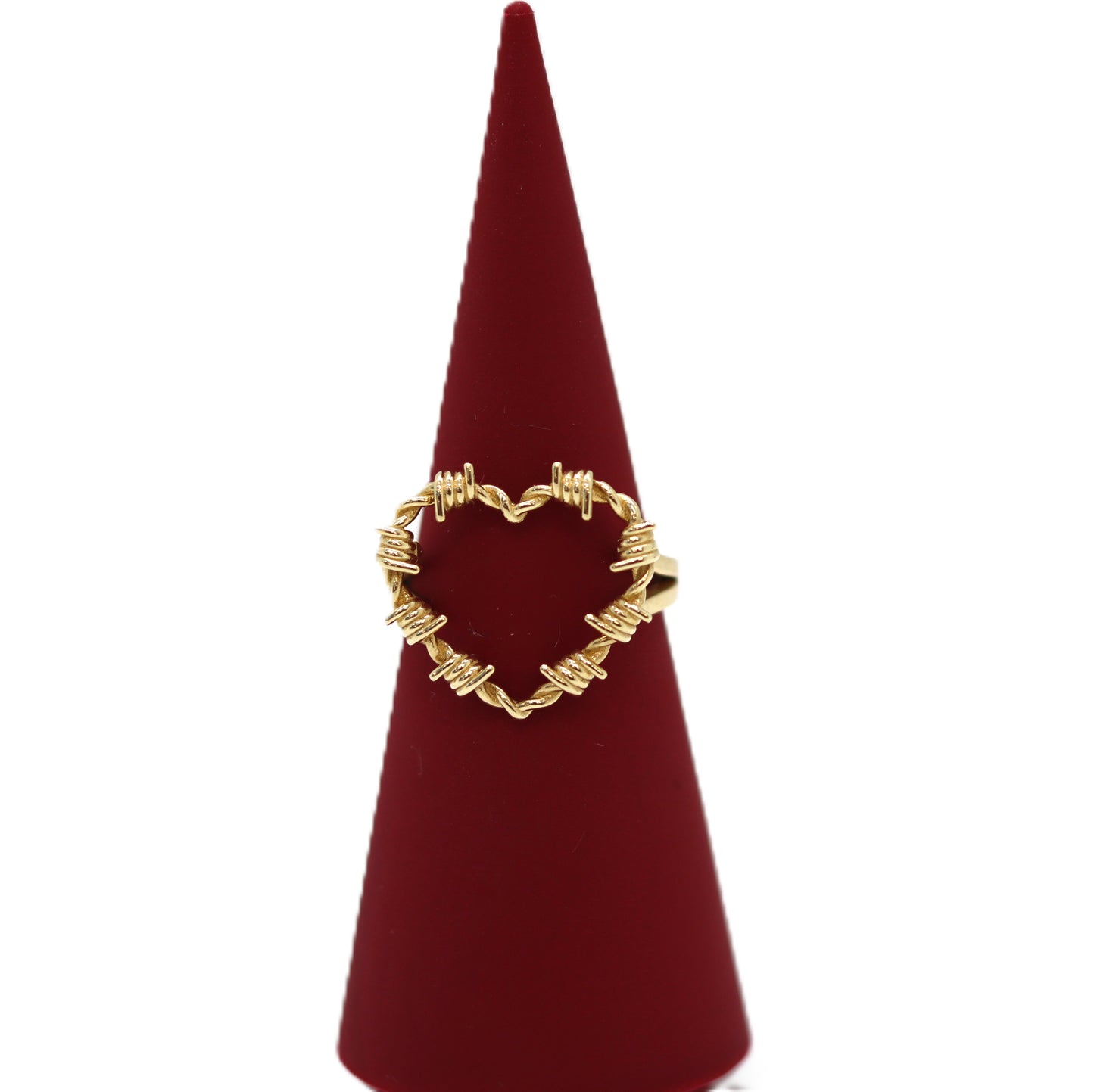 14k Heart with Thorns Ring