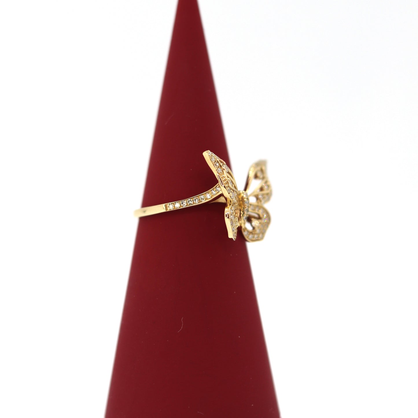 10K Butterfly Diamond Ring