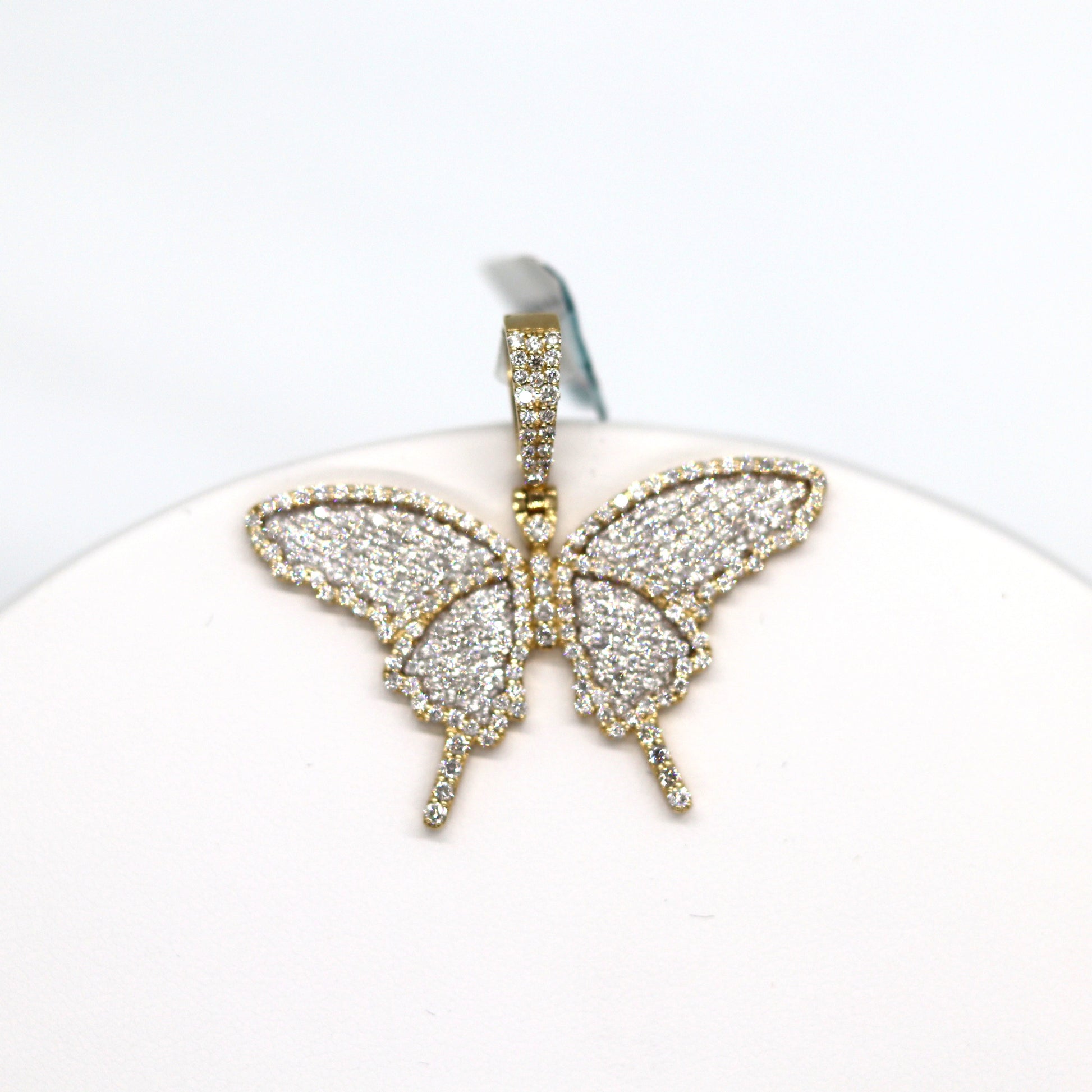 10k Butterfly Diamonds Pendant