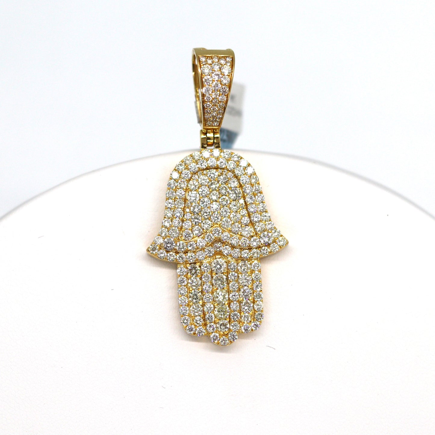 14k Hamsa Diamonds Pendant