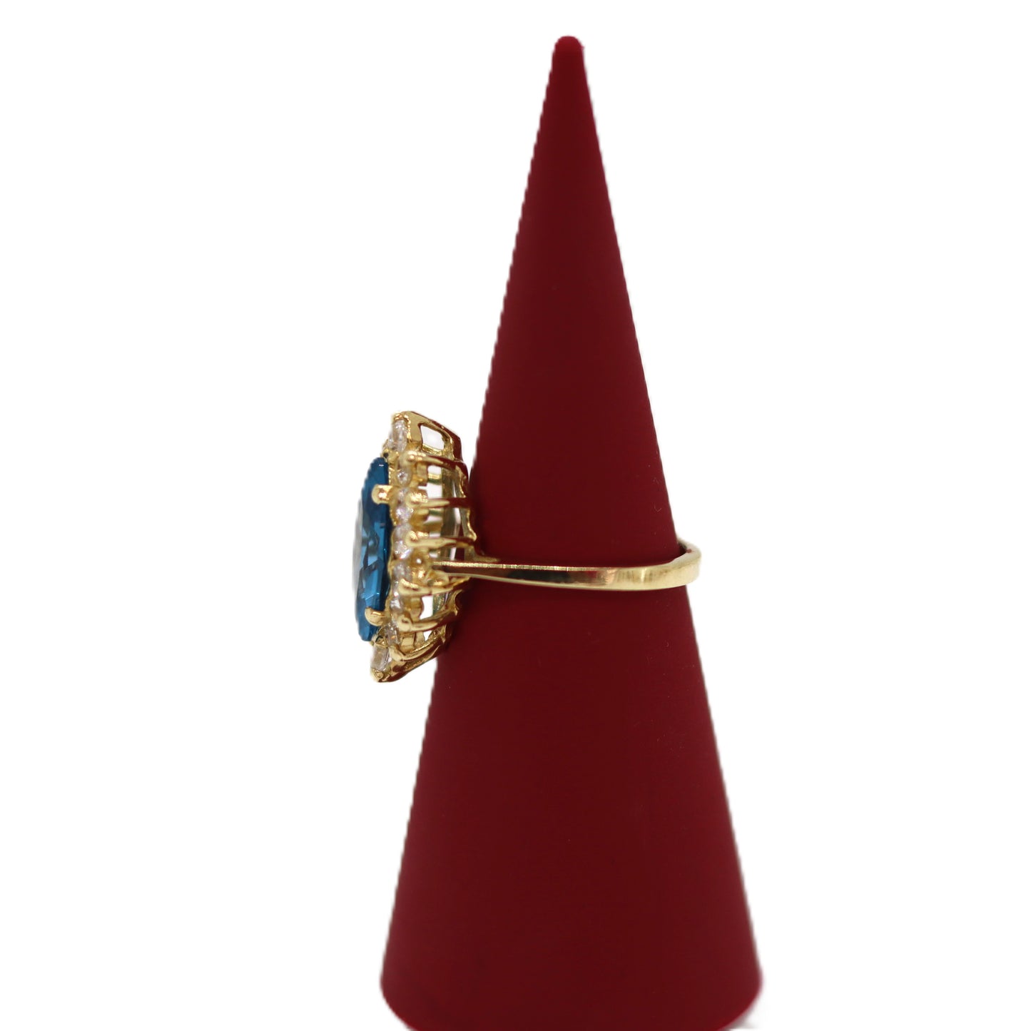 10k Blue Almond Ring
