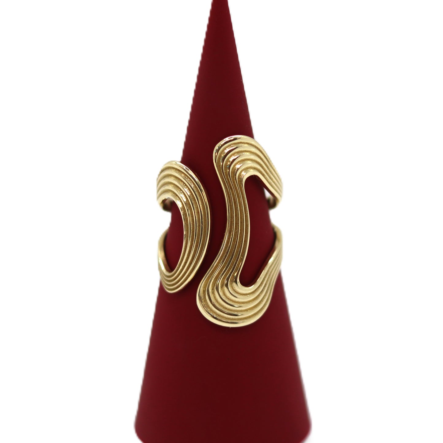 10k Long Wavy Ring