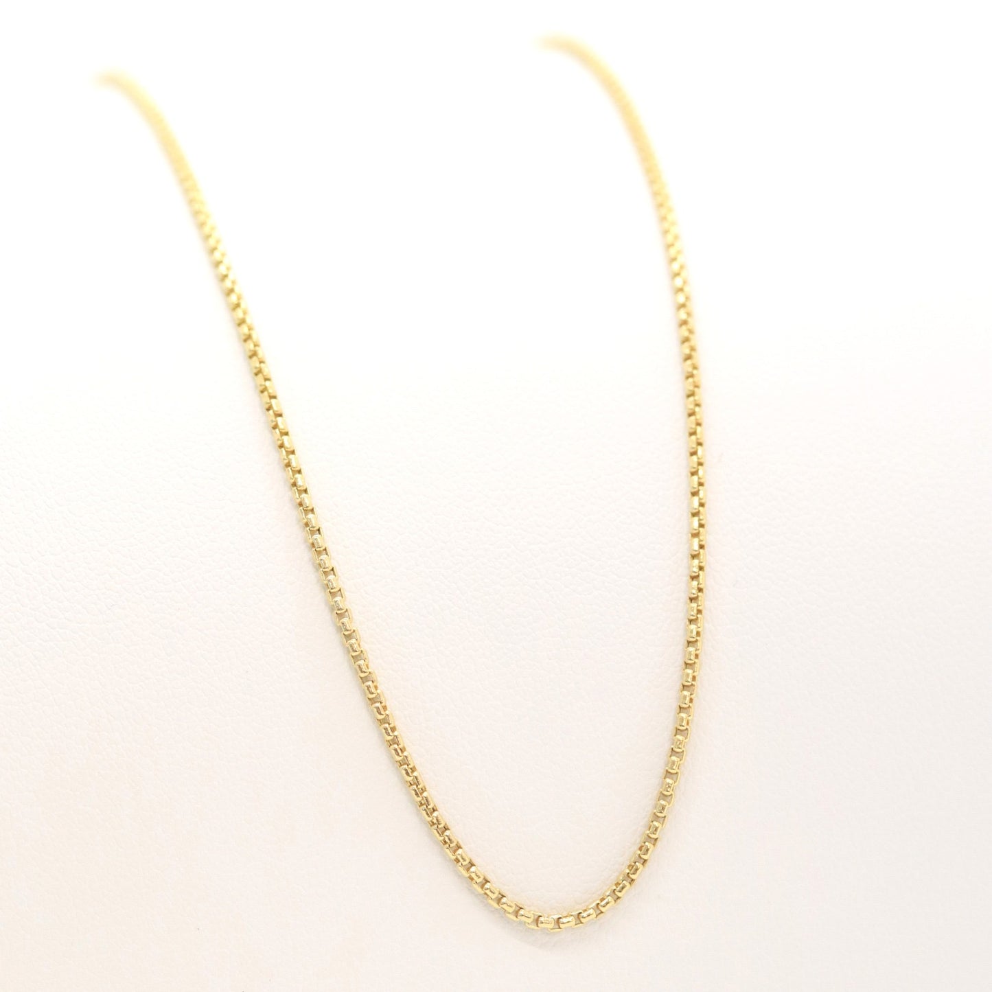 14k Box chain 1mm - Size 18