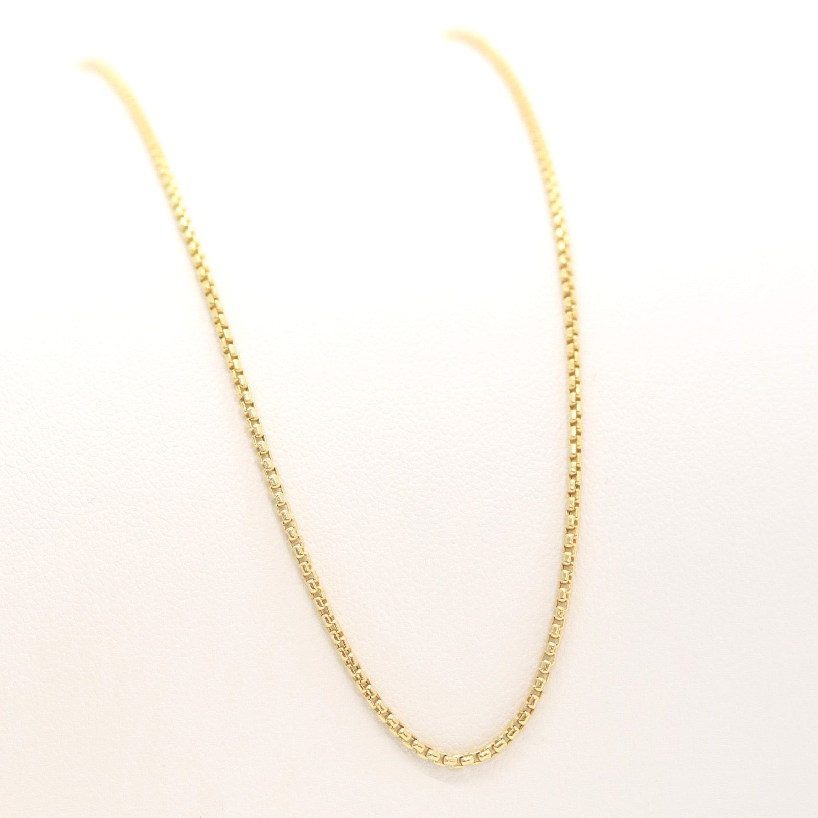 14k Box chain 1mm - Size 18