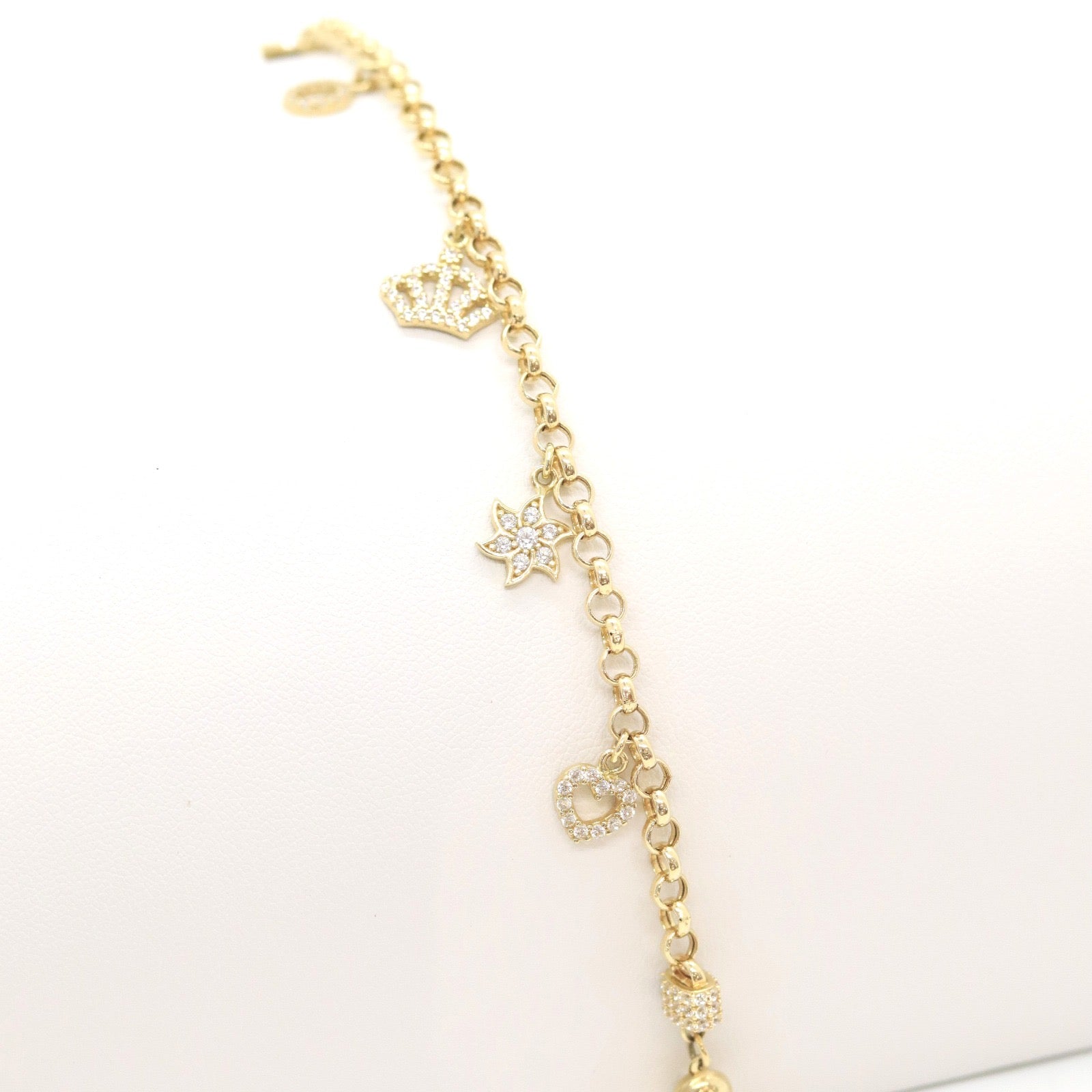14k Danglin bracelet 3.6mm - Size 7
