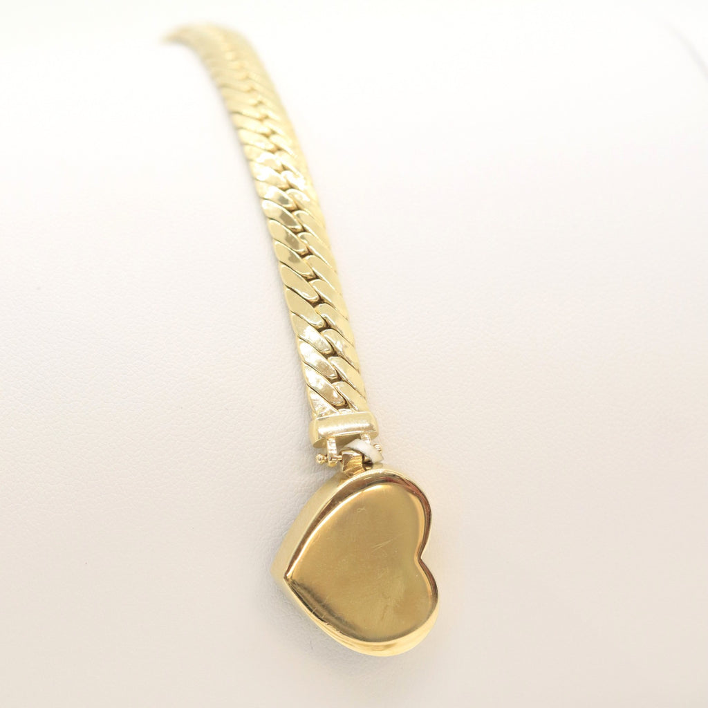 14k Heart bracelet 7mm