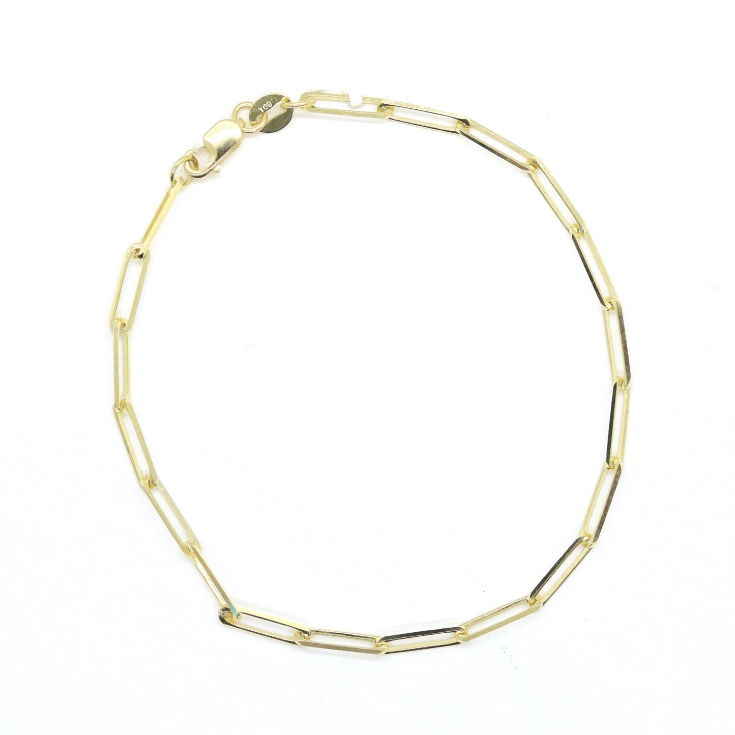 10k Paperclip bracelet 2.5mm