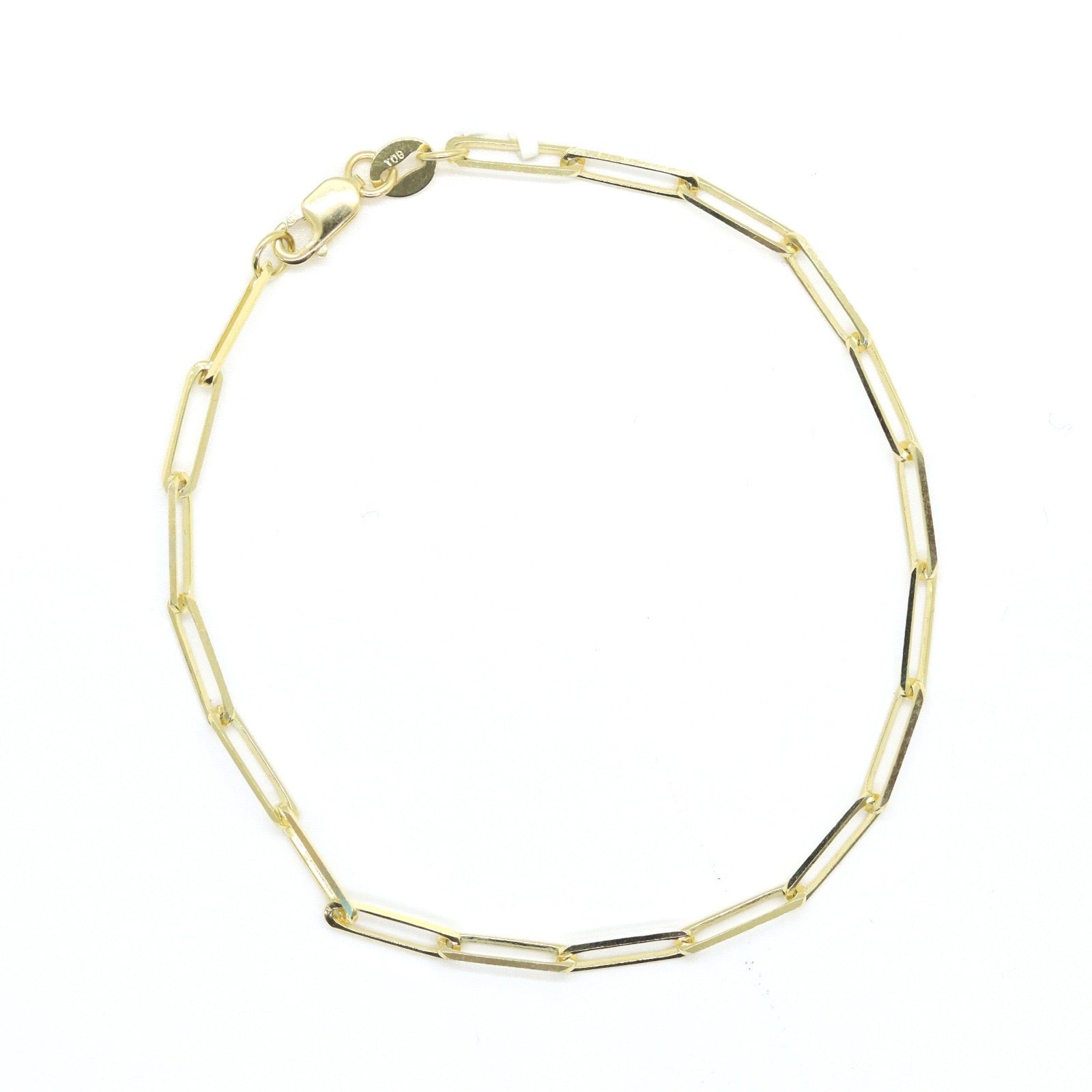 10k Paperclip bracelet 2.5mm