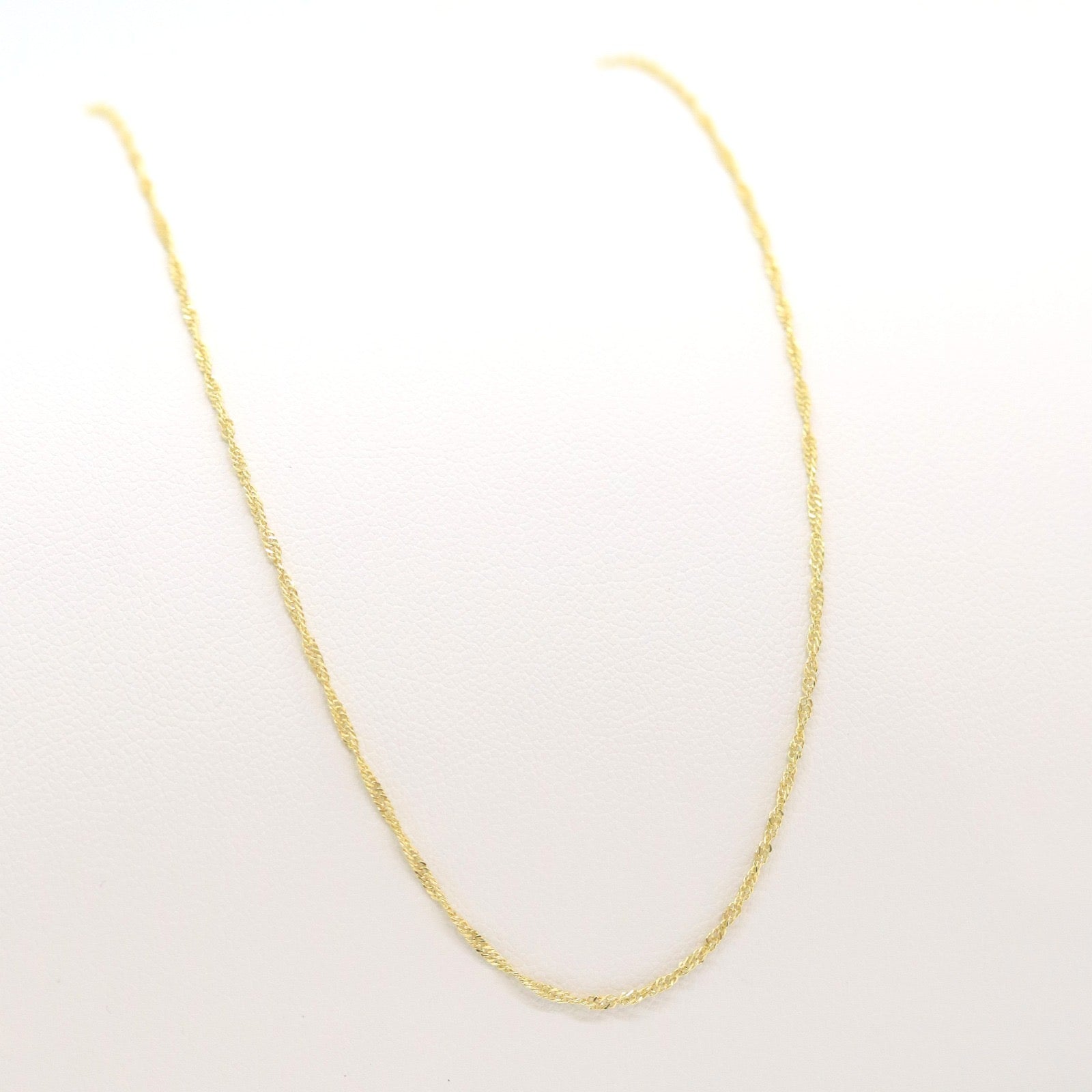 14k Singapore chain 1mm - Size 20