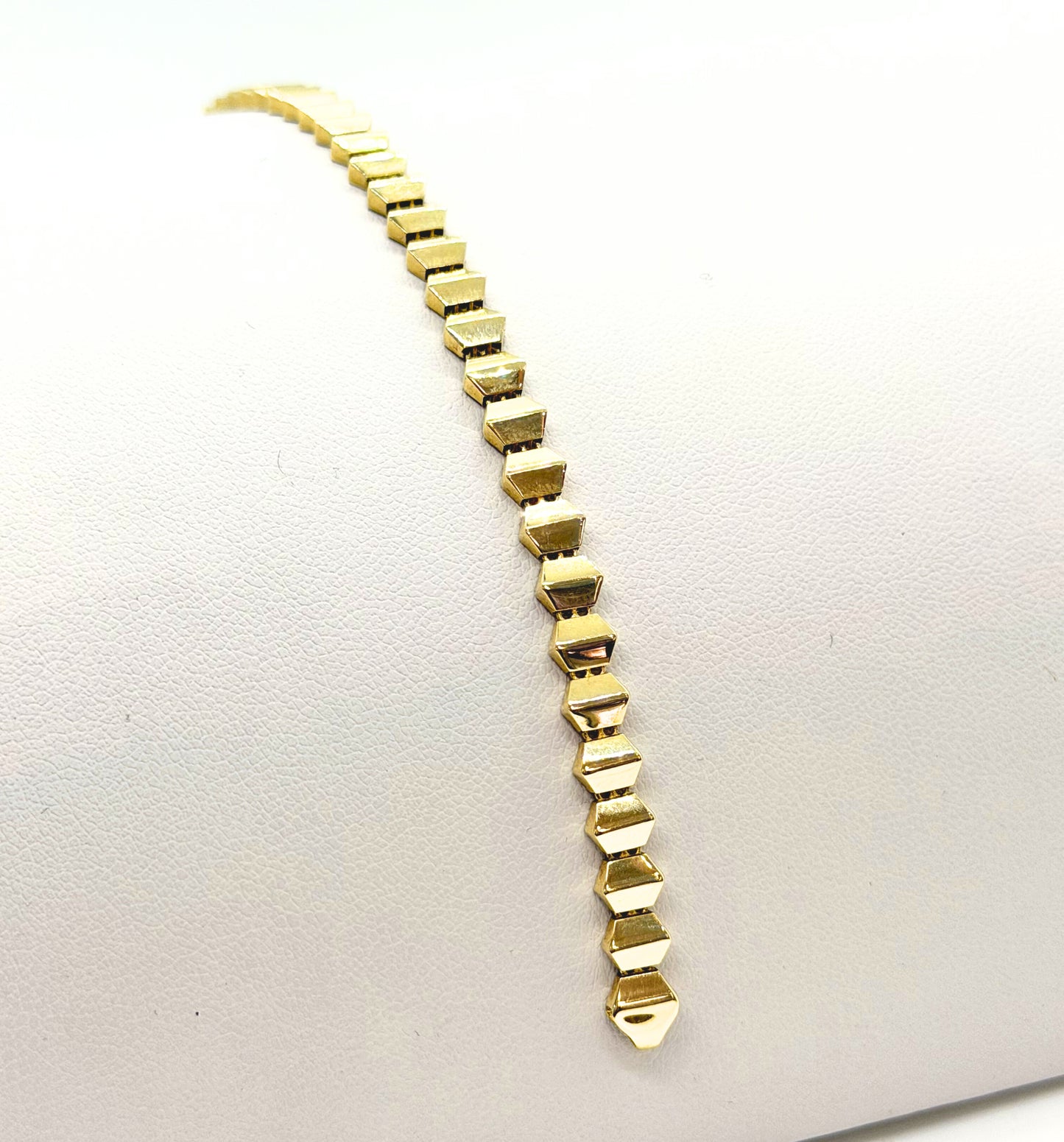 10k Hexagon Bracelet
