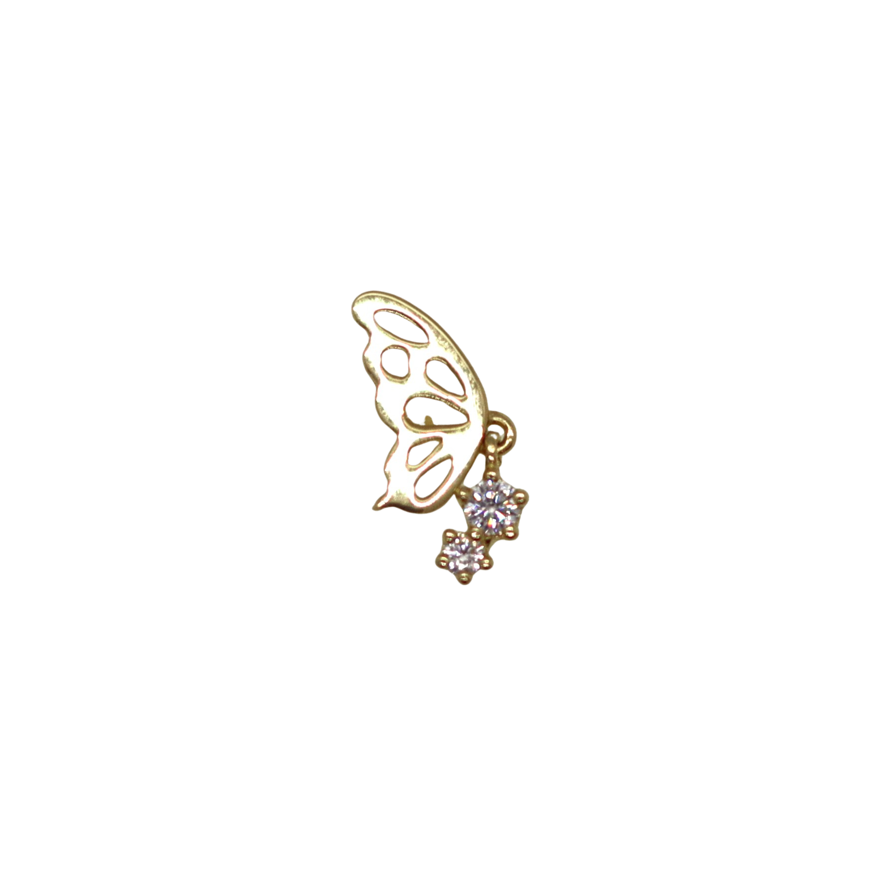14k Butterfly piercing