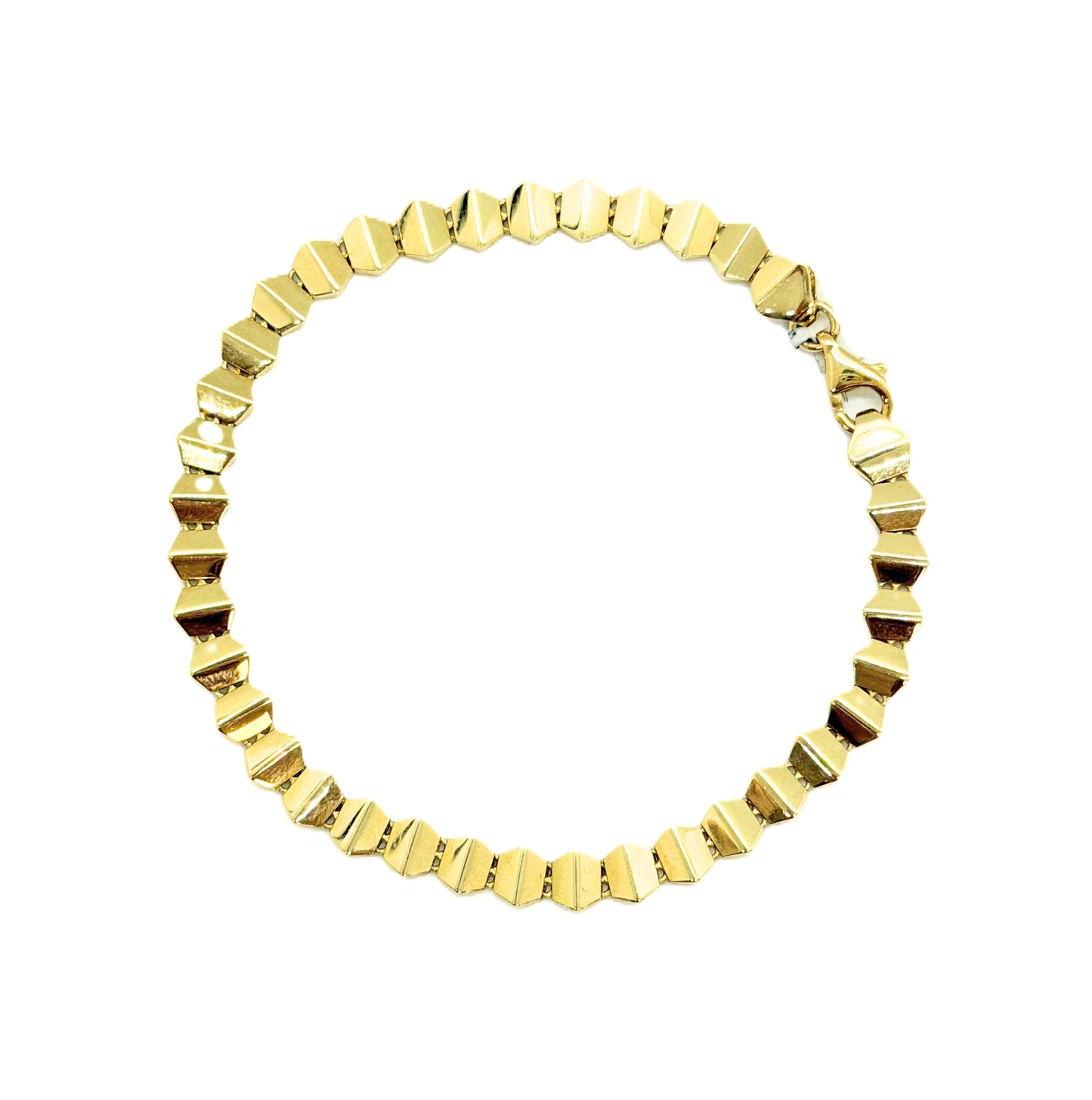 10k Hexagon Bracelet