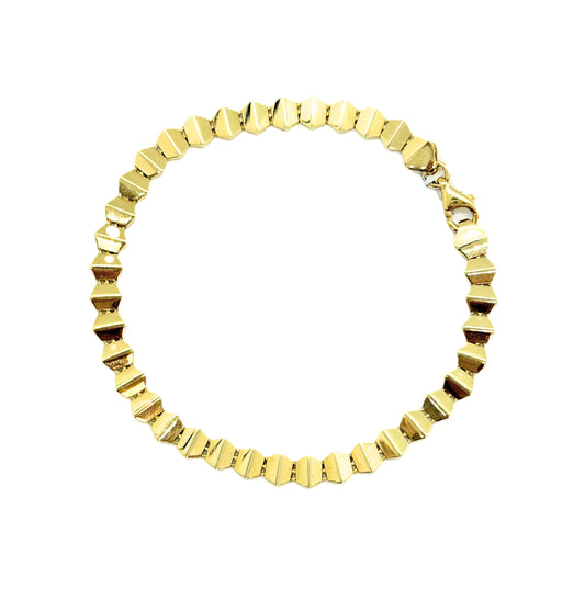 10k Hexagon Bracelet