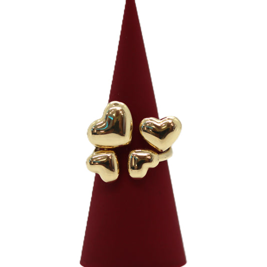 14k Four Hearts Ring