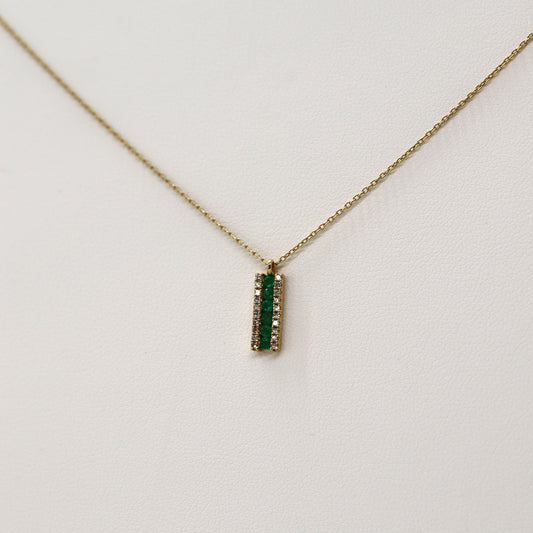 14k Emerald Bar Chain