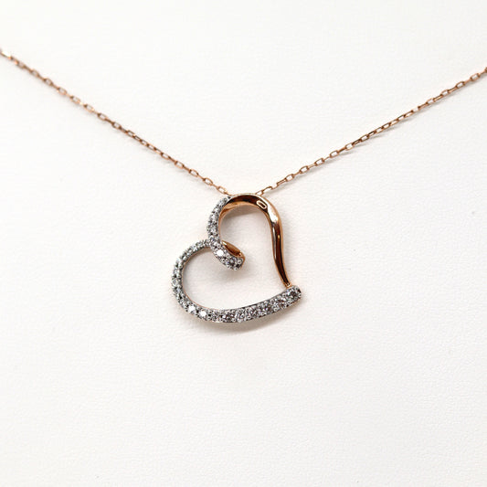 10k Rose Heart Chain