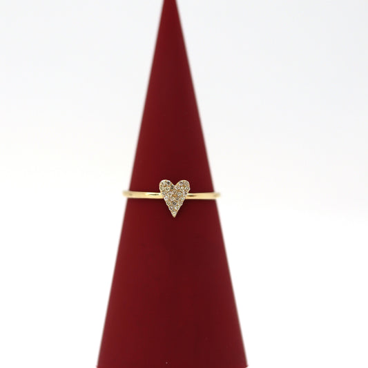 10k Heart Ring