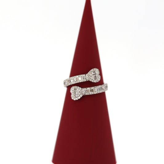 10k Two Hearts Ring