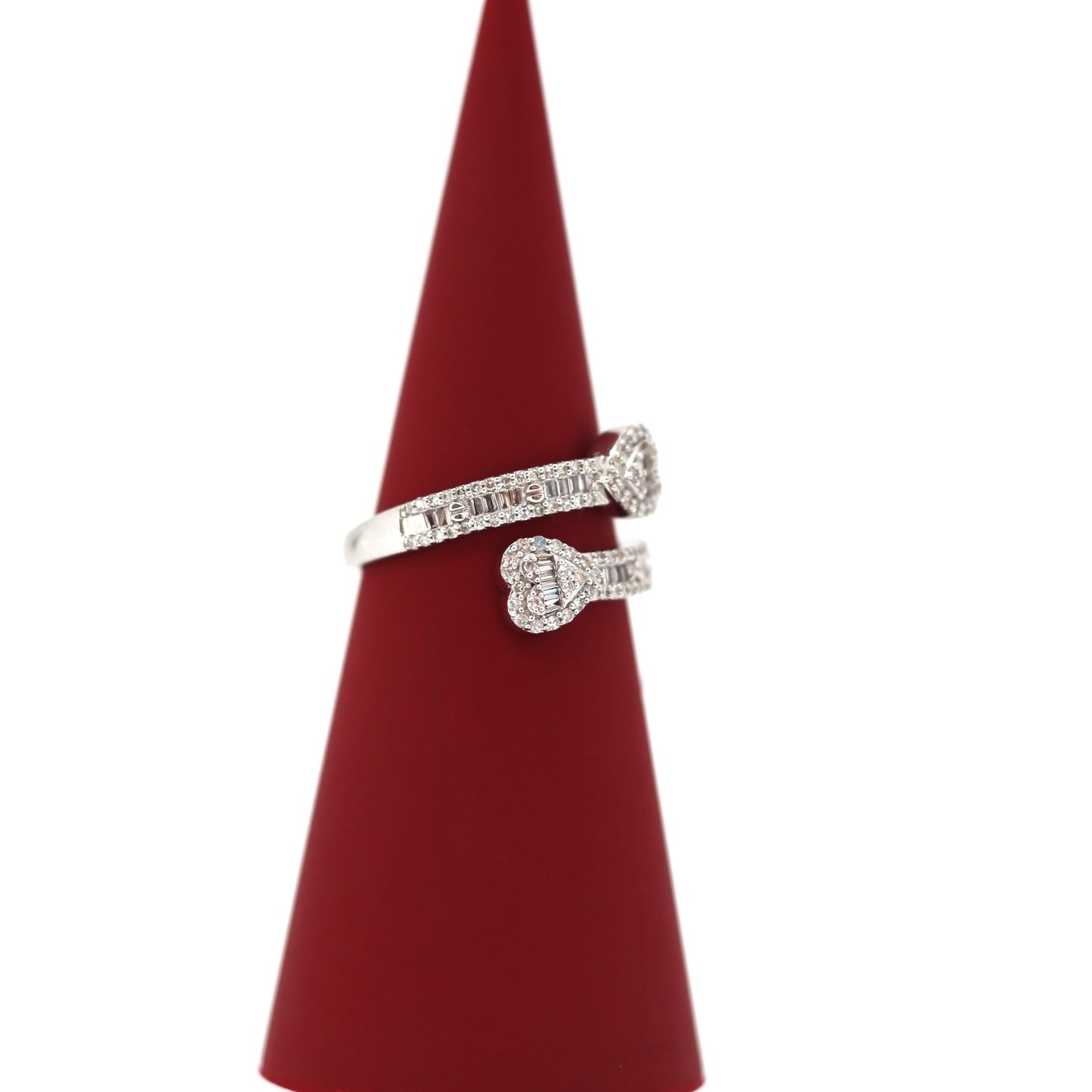 10k Two Hearts Ring