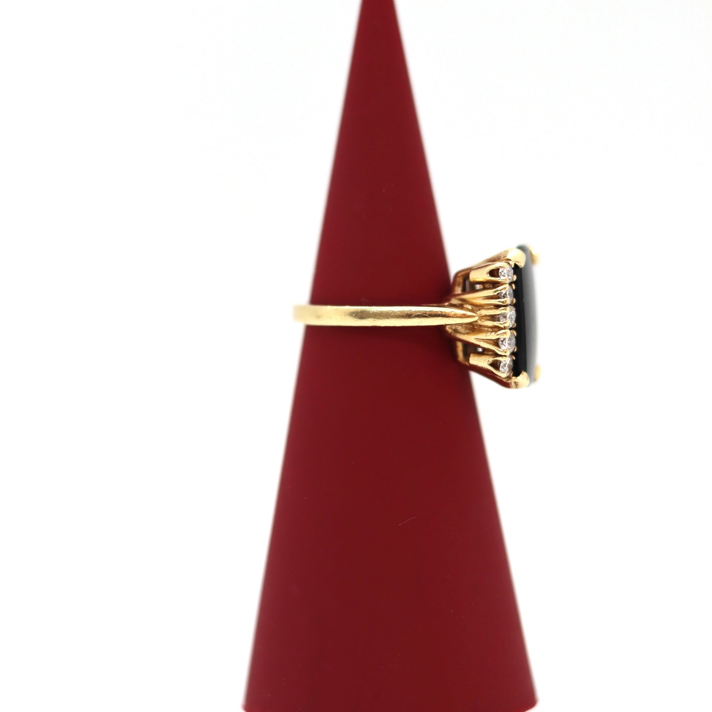 14k Onyx Square Ring