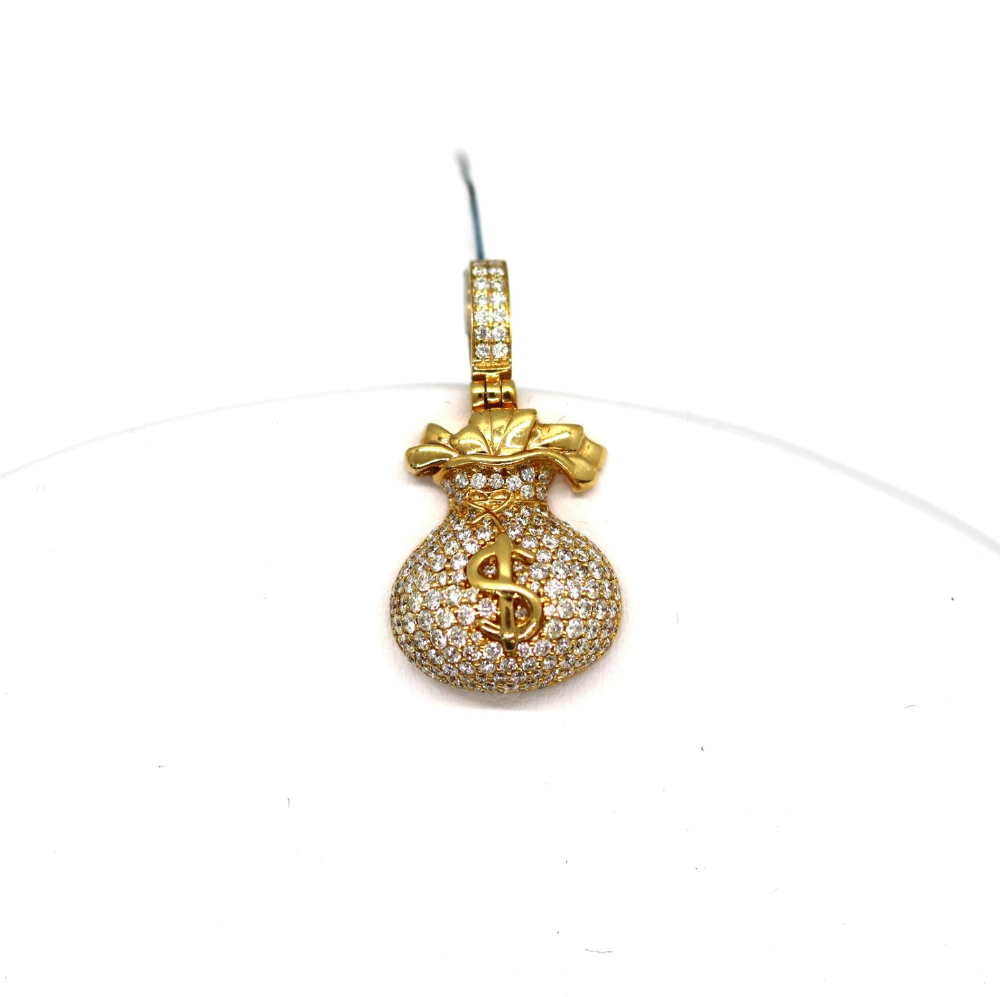 14k Money Bag Diamonds Pendant