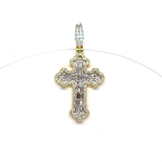 14k Cross Diamonds Pendant