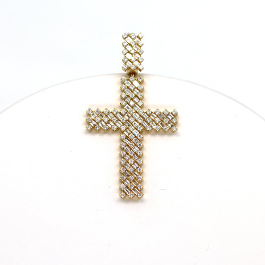14k Cross Diamonds Pendant