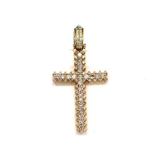 14k Cross Diamonds Pendant