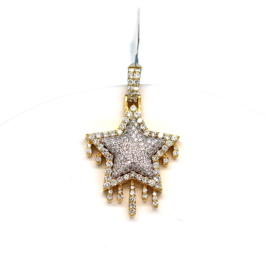 10k Star Diamonds Pendant