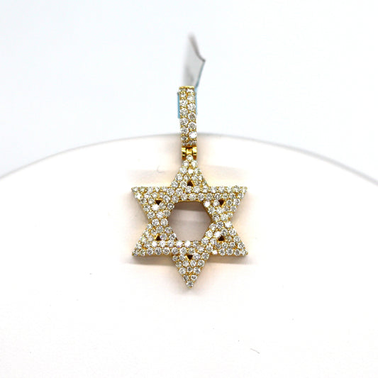 14k Star of David Diamonds Pendant