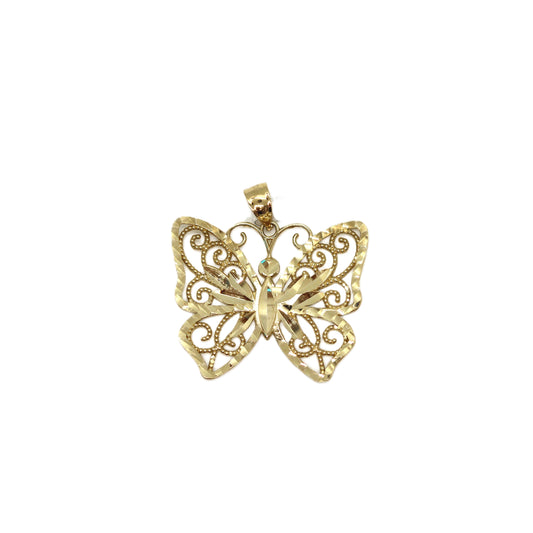 10k Butterfly Pendant