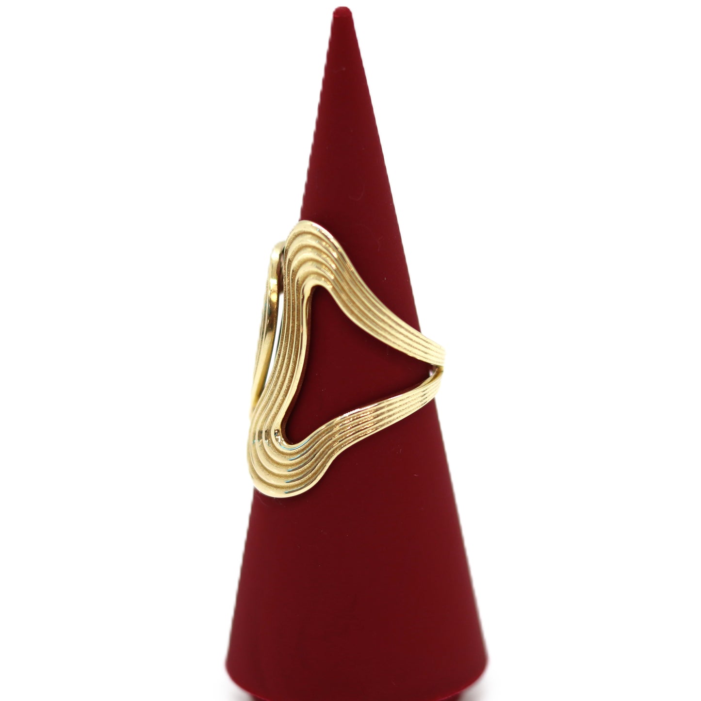 10k Long Wavy Ring
