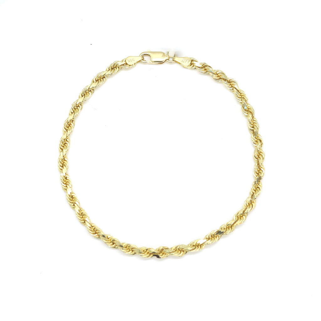 14k Solid rope bracelet