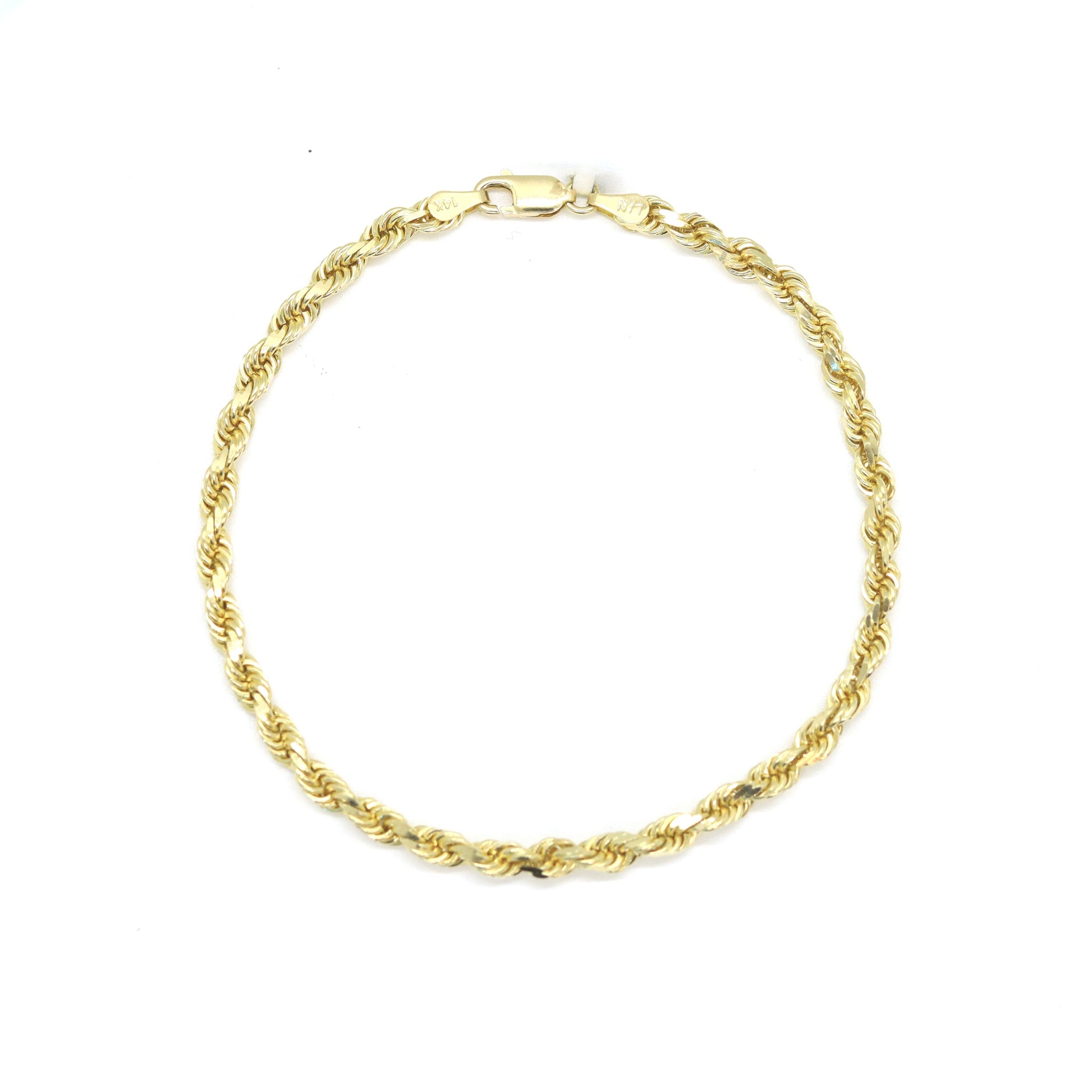 14k Solid rope bracelet