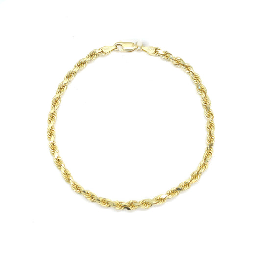 14k Solid rope bracelet