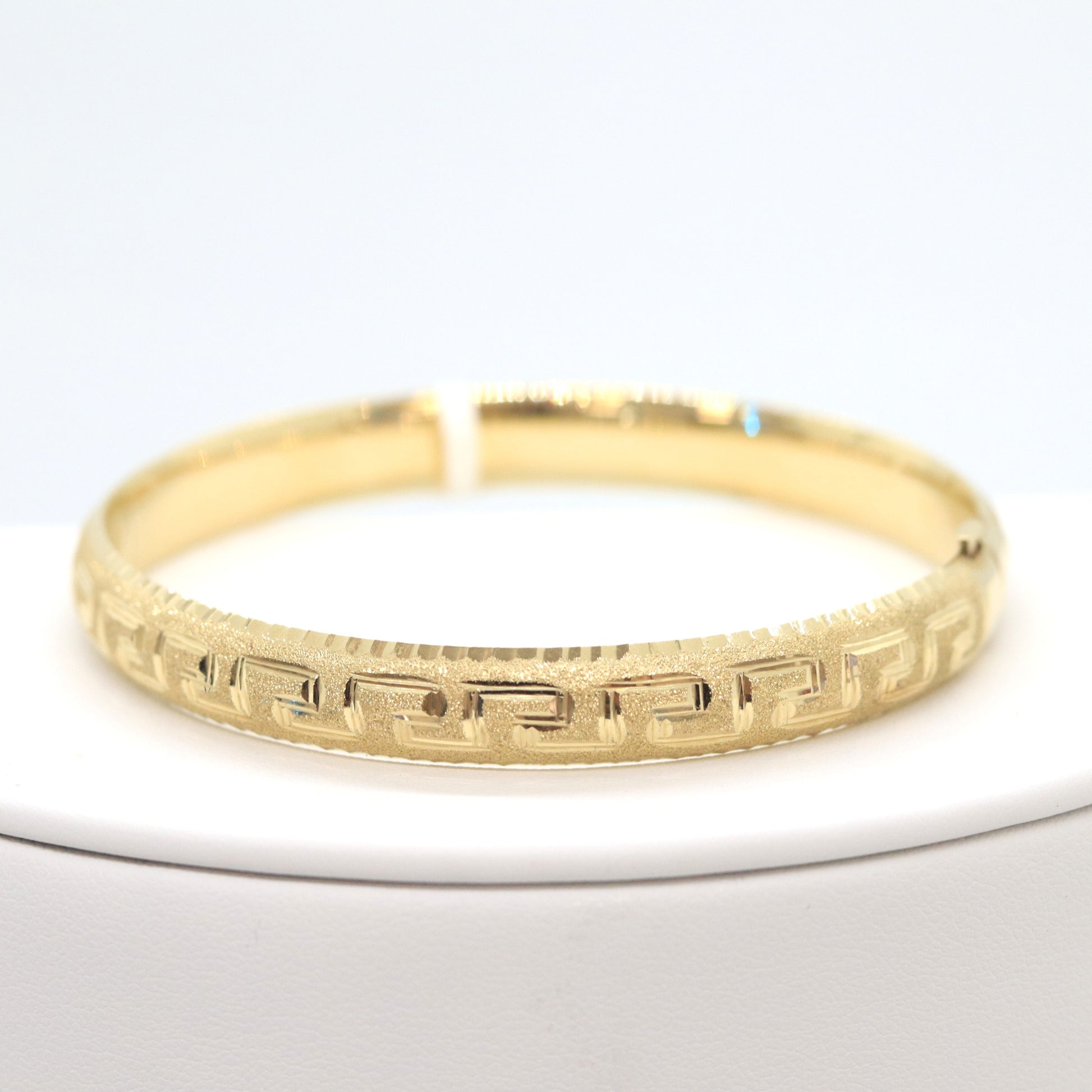 14k Greek Bangle- size 7.5