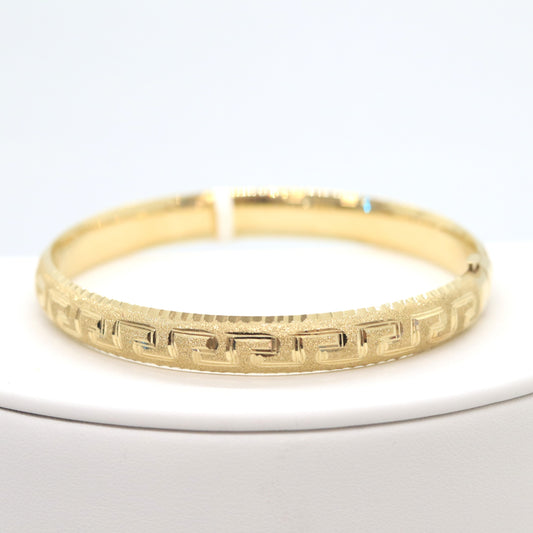 14k Greek Bangle- size 7.5