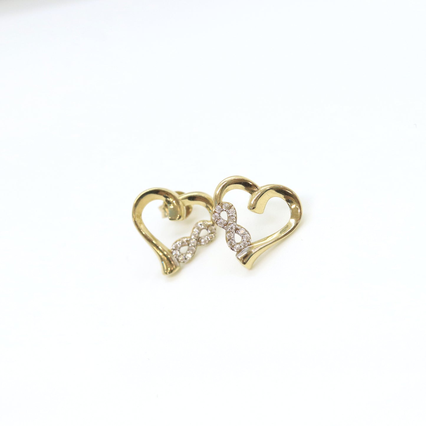 10k Heart and Infinity Earring