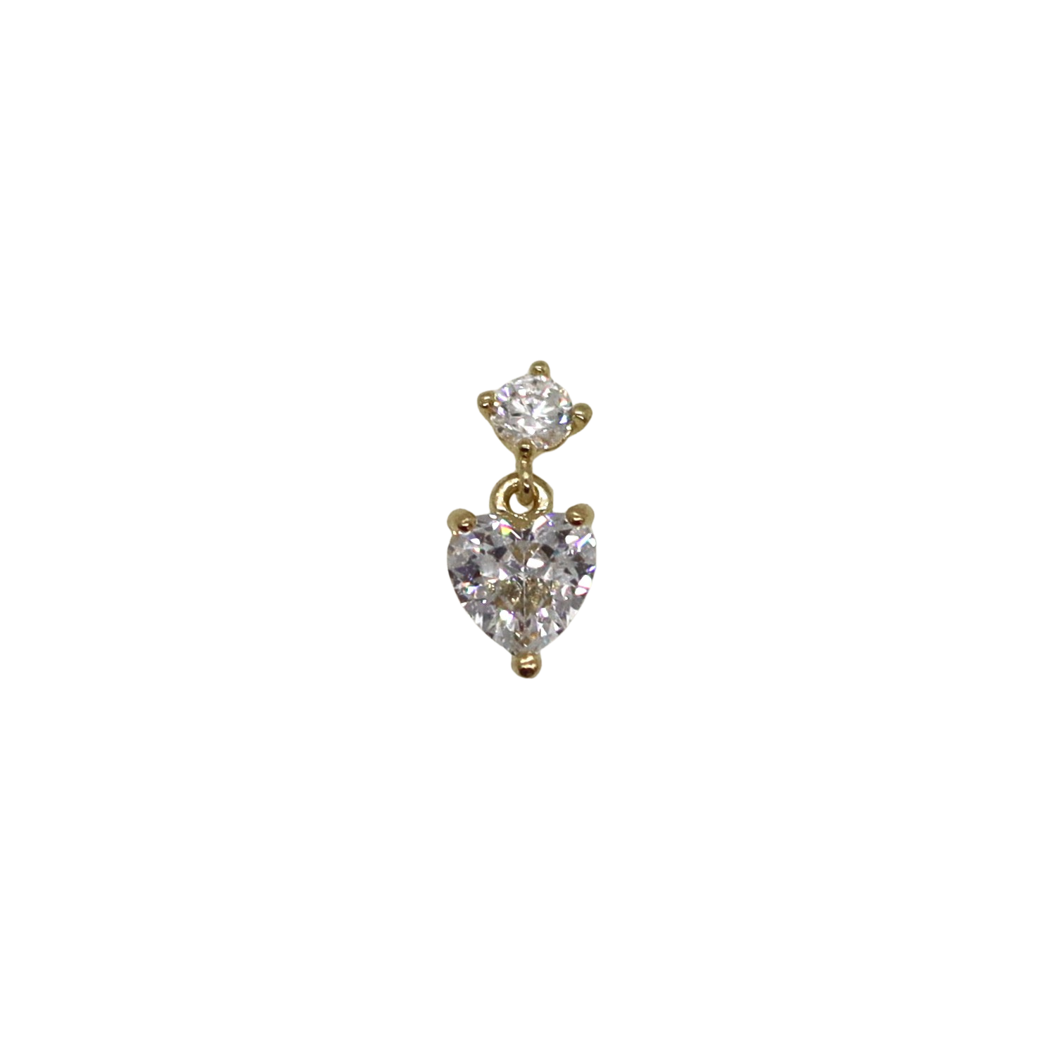 14k Dangling Heart Piercing