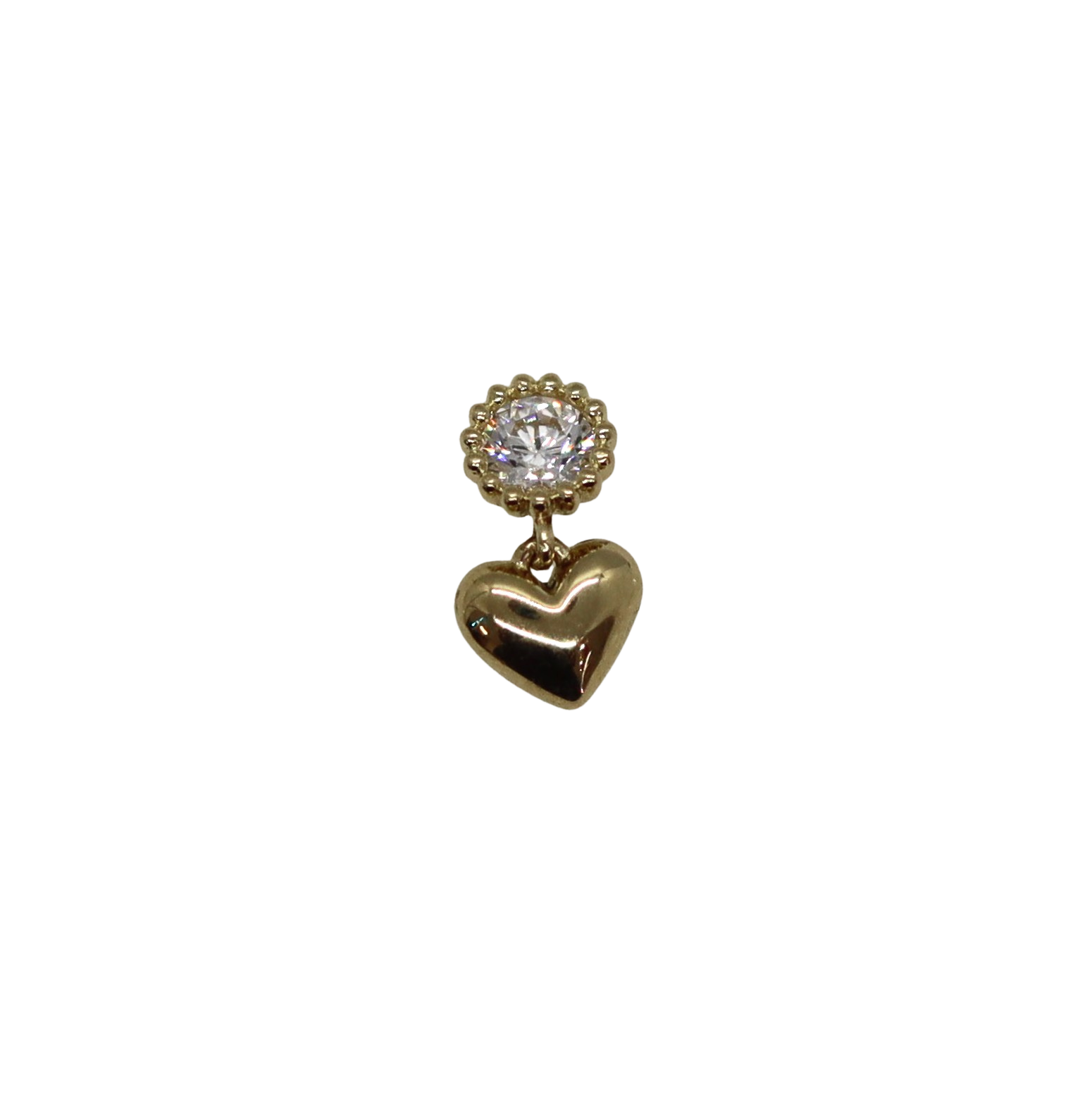 14k Heart Dangling Piercing