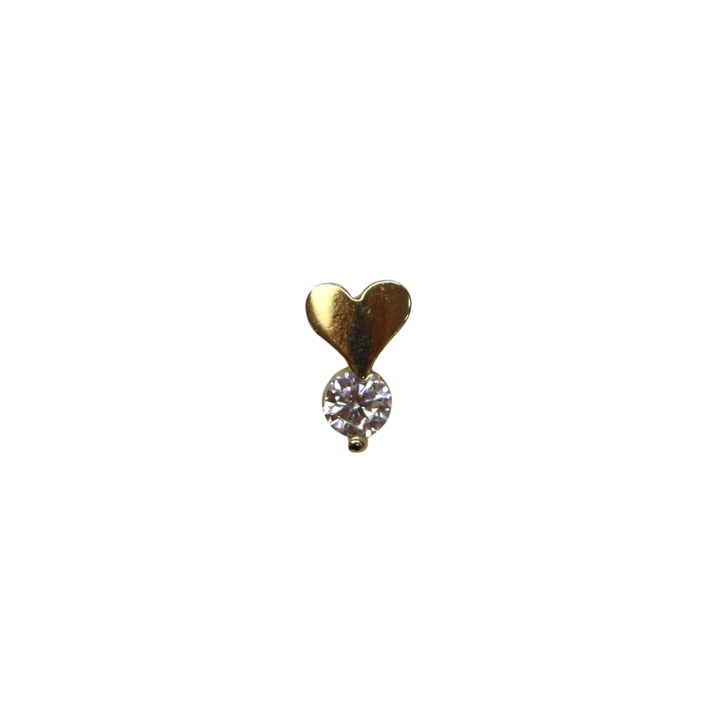 14k Heart piercing