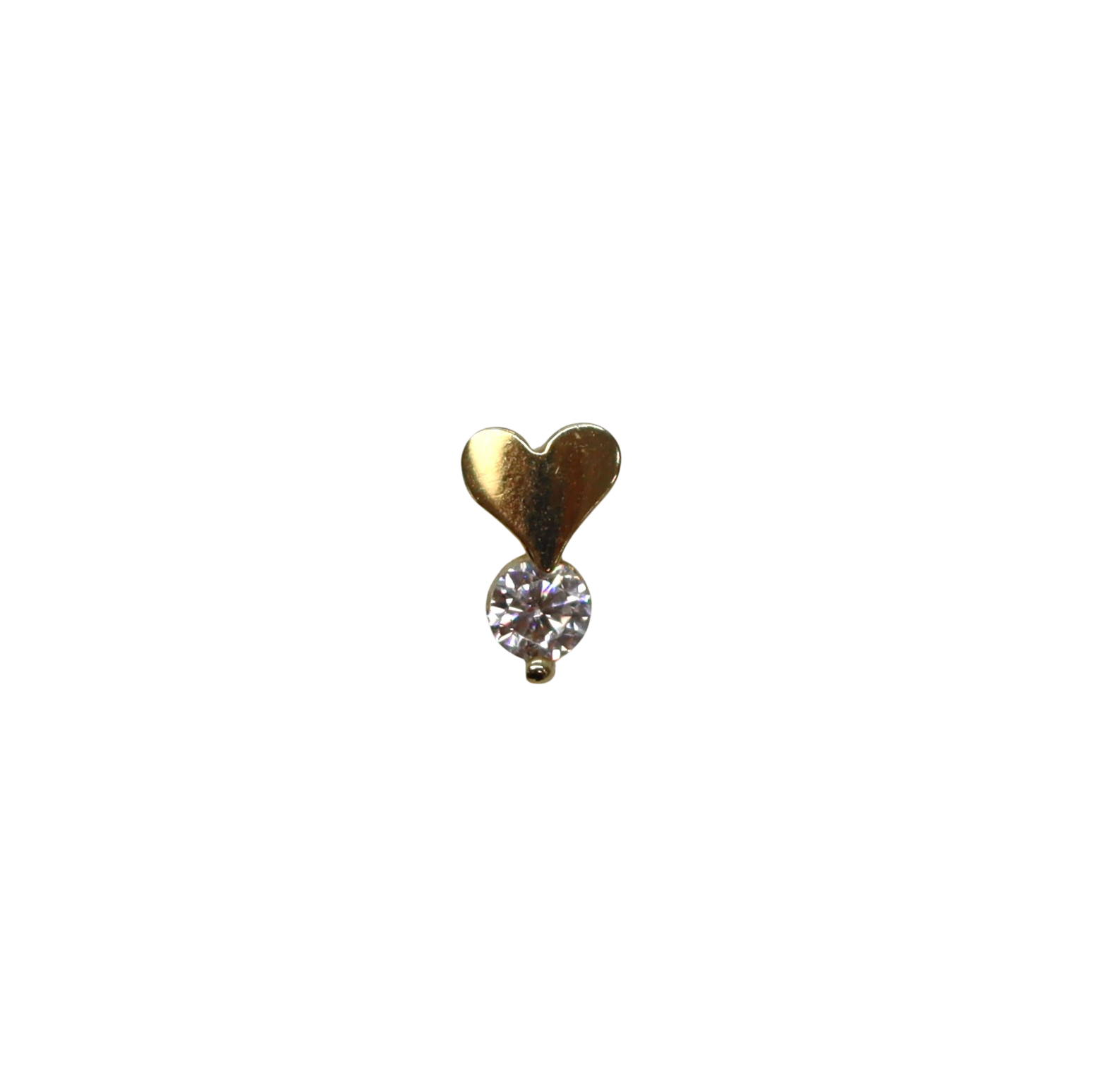 14k Heart piercing