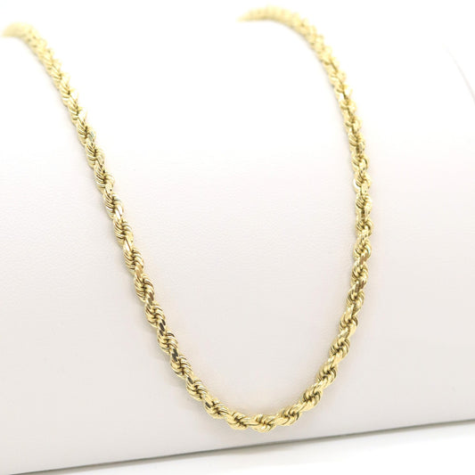 14k Rope chain 4mm - Size 22